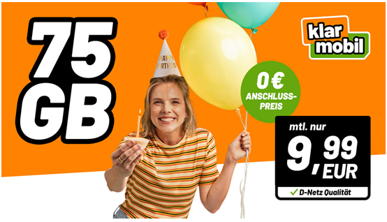 75GB 5G Allnet Flat für nur 9,99 Euro